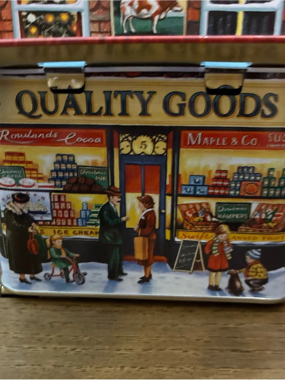Vintage 1995 Silver Crane Company Quality Goods Collectible Holiday Winter Tin